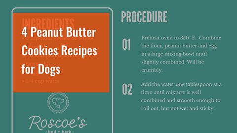 4 Peanut Butter Cookies Recipes for Dogs