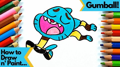 How to Draw and Paint Gumball from The Amazing World of Gumball