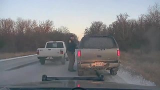 Police nearly gets hit while pulling someone over