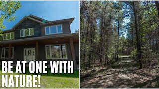 This Manitoba Mini-Mansion Is Hidden In A Forest & Has Its Own Private Trail