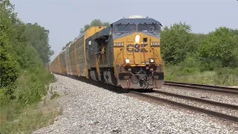 CSX M214 Autorack Train from Sterling, Ohio June 3, 2023