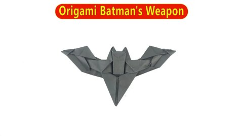 Origami Batman Batarang Weapon - DIY Easy Paper Crafts