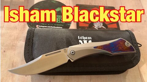 Isham Blade Works BlackStar slip joint/includes disassembly/ very classy gent carry !