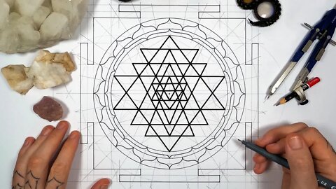 How to Draw the Full Sri Yantra Step by Step Tutorial