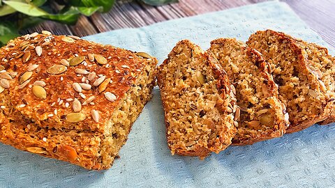 Flourless Oatmeal Bread Recipe For Diet Breakfast! No Butter, No Kneading!
