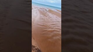 Bumpy water on the beach