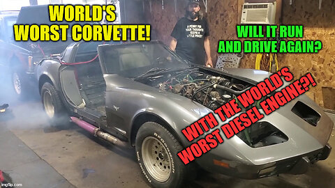 The world's CHEAPEST c3 corvette powered by the world's WORST diesel engine! Will it MOVE again?