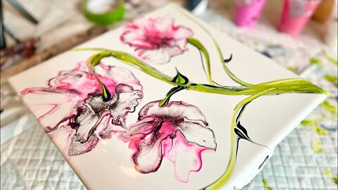 Beautiful Blown out Flowers: Acrylic Pouring Flowers Technique