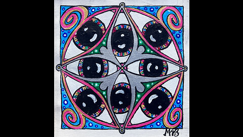 'Mandala 2' Original Art Painting Timelapse 7-28-23