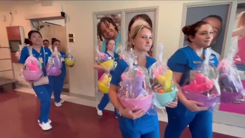 Easter baskets bring joy to pediatric patients at St. Mary's Medical Center