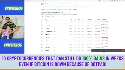 10 Cryptocurrencies That Can Still Do 100% Gains In Weeks Even If Bitcoin Is Down Because Of Dotpad!