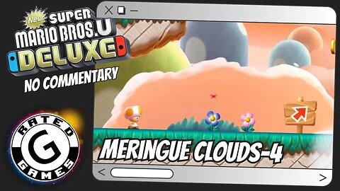 Meringue Clouds-4 - Bouncy Cloud Boomerangs (ALL Star Coins) New Super Mario Bros U Deluxe