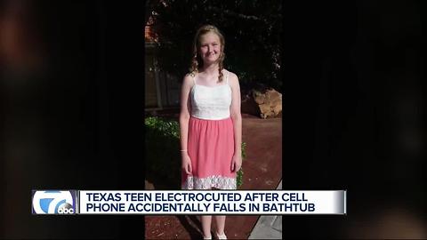 Texas teen electrocuted after cell phone accidentally falls into bathtub