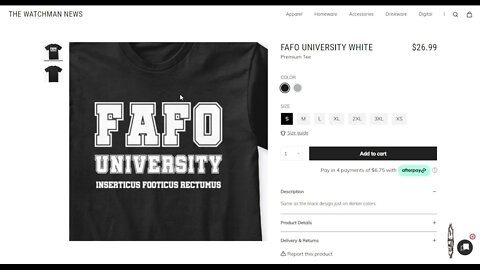 The Watchman News - FAFO UNIVERSITY Shirts & Other Goodies Now Live - Great Black Friday Gift!