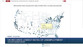 OK records lowest rates of unemployment