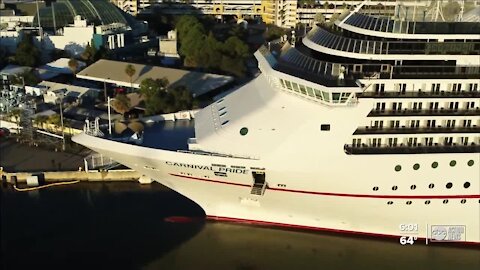 For the first time in nearly 2 years, a Carnival cruise ship set sail from Port Tampa Bay