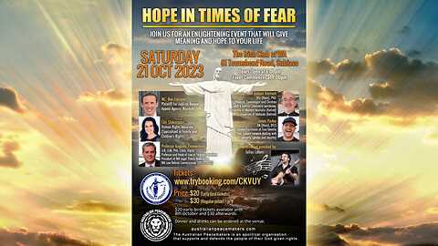 2023-10-21: Hope In Times Of Fear