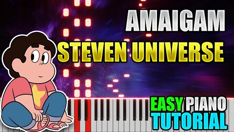Amaigam - Steven Universe | Easy Piano tutorial
