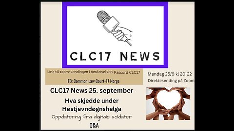 250923 CLC17NEWS - etter Høstjevndøgn, observasjoner fra Norske Digitale Soldater