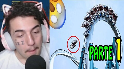 🔴 Os Acidentes mas BIZARROS em Parques de Diversões! PARTE 1 REACT