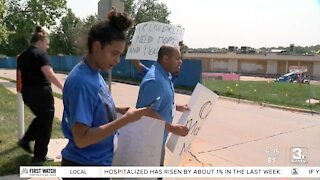 Saint Francis Ministries employees picket their employer, say they're overworked