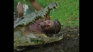 Man Wrestles Crocodile