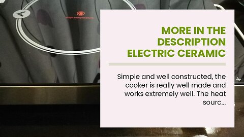 More In The Description Electric Ceramic Cooktop,Cooker stove with Timer Temperature Control, S...