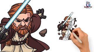 How To Draw Obi Wan Kenobi Star Wars - Tutorial
