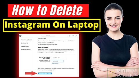 How To Delete Instagram Account In PC / Laptop In 2022
