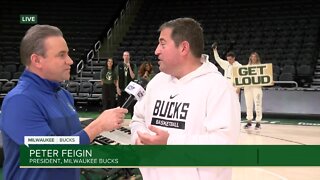 Peter Feigin talks about Bucks' home opener