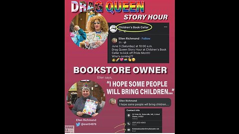 DRAG SHOW STORY TIME WATERVILLE MAINE WITH WATERVILLE MAYOR JAY CHELHO AKA GROOMER JAY