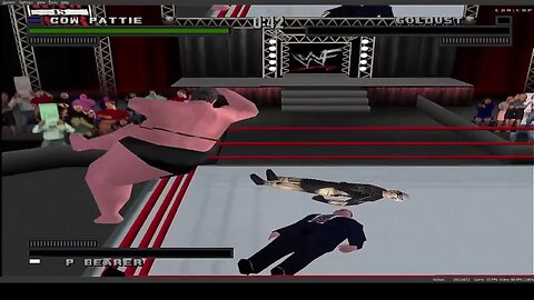 WWF Attitude ps1 or duckstation: short match with cow pattie 3