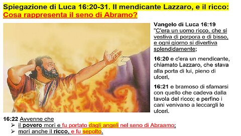 Cosa rappresenta il seno di Abramo? Il mendicante Lazzaro, e il ricco. Spiegazione di Luca 16:20-31.