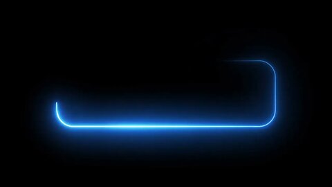 Blue Neon Border Overlay Motion Graphics 4K 30fps Copyright Free