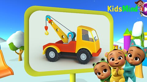 Connecting crane parts for kids | Helping a crane car for kids