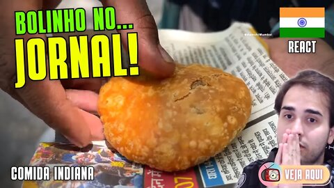 BOLINHO no JORNAL: VOCÊ EXPERIMENTARIA? Reagindo a COMIDAS DE RUA INDIANAS | Veja Aqui Reacts