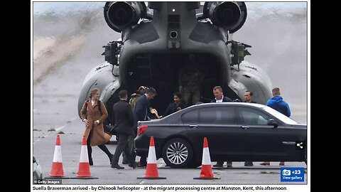 When do Politicians travel by chinook? In war zones? England is under attack.