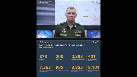 18.01.23 ⚡Russian Defence Ministry report on the progress of the deNAZIfication of Ukraine