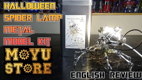 Video Review for Moyustore - Halloween Spider Lamp Metal Model Kits Steampunk Sculpture DIY