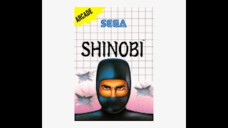 Shinobi Title Screen on Sega Master System.