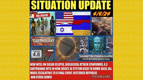 SITUATION UPDATE 4/6/24 - AI System Used To Bomb Gaza, Gcr/Judy Byington Update, Us Republic, WW3