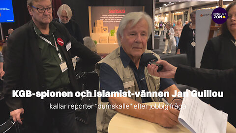 KGB-spionen och islamist-vännen Jan Guillou kallar reporter för “dumskalle“ efter jobbig fråga