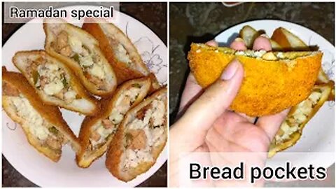 chicken bread pockets | iftar special recipe | easy and quick | snacks | bread parcel sandwich