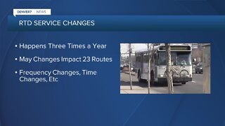 RTD service changes in effect this week