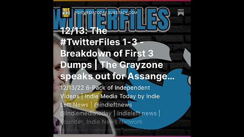 12/13: The #TwitterFiles 1-3 - Breakdown of First 3 Dumps | The Grayzone speaks out for Assange
