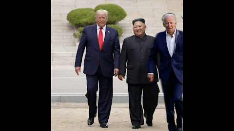 President joybiden Trump and kenyeon on walk