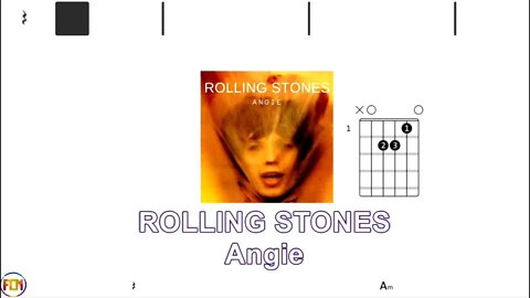 ROLLING STONES - Angie - (Chords & Lyrics like a Karaoke) HD