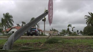 Moments of fear during early morning storms, tornado