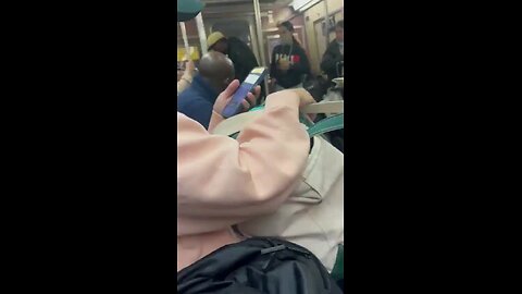 Let's check in on the New York subway system. Fight escalates to a stabbing that escalates shooting