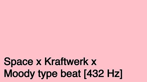 Space x Kraftwerk x Moody type beat